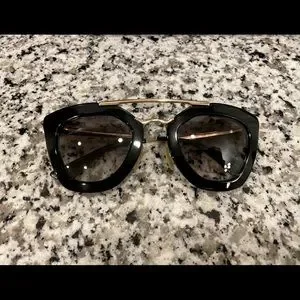 Prada | Accessories | Prada Sunglasses Black And Gold With  display picture 1